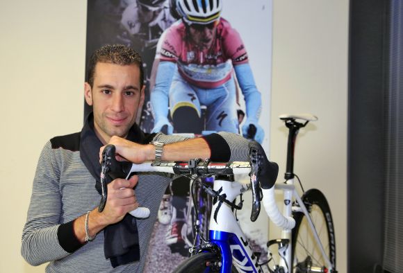 Vincenzo Nibali at FSA Headquarters